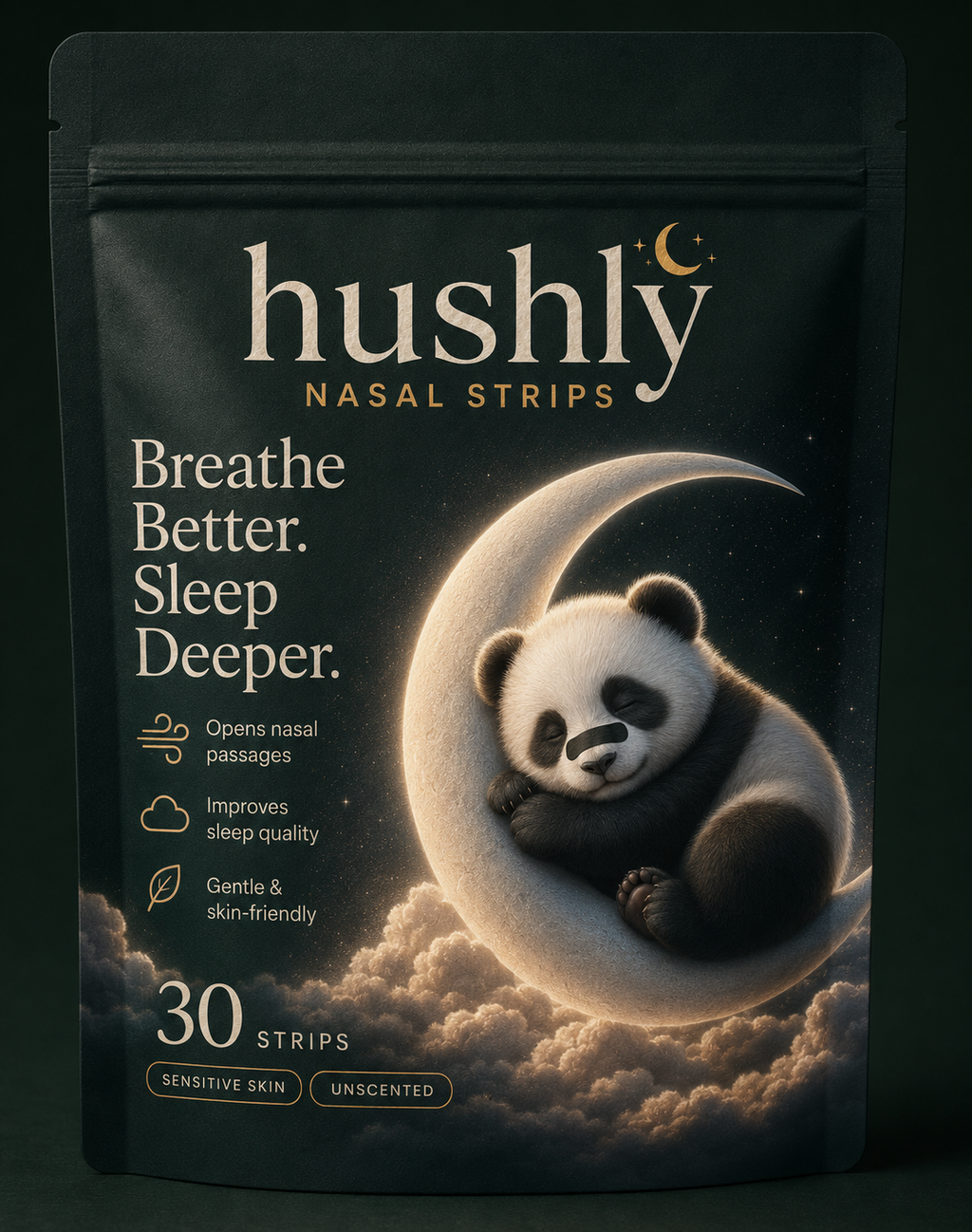 hushly nasal strips pack of 30 for easier breathing